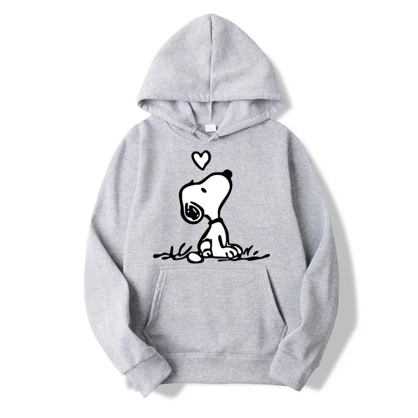 American Cartoon Comics Snoopy Hoodie Women Man Pullover Tops Spring Autumn Men 2024 New Casual Couple Sweatshirt Clothing