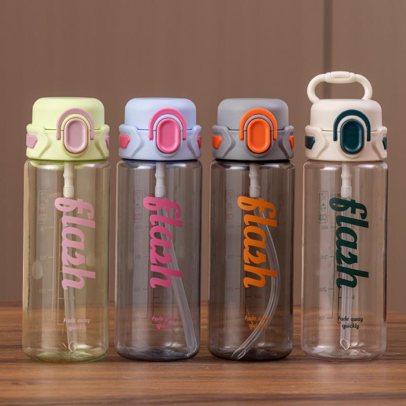 Water bottle new trend men and women portable high value double drinking cup student outdoor sports fitness anti-drop plastic cup