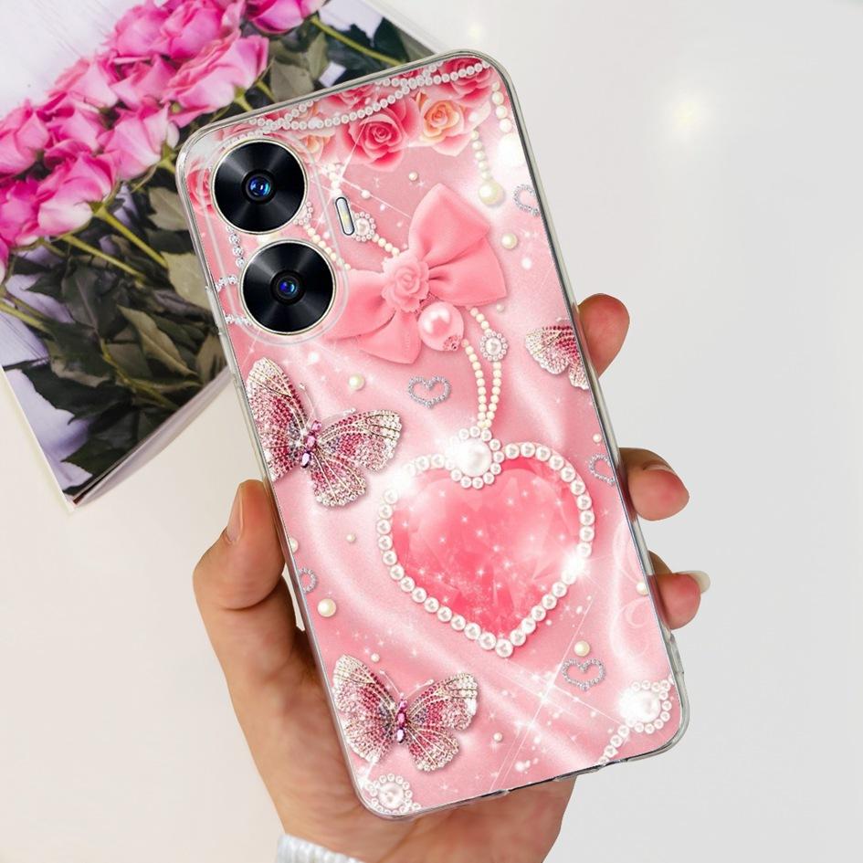 For Realme C55 Case RMX3710 Transparent Cover Fashion Patterns Soft Silicone Phone Cases For Realme C55 4G C 55 RealmeC55 Fundas