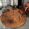 Latest 3D Color Wood Grain Lines Round Area Rug,Carpet Rug for Living Room Bedroom Sofa Child Playroom Decor,pet Non-slip Gift