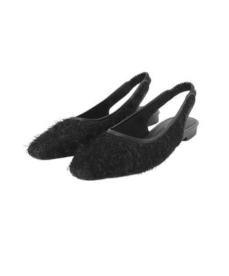 Rodesco Hairy Back Strap Mule Made In Size 38 Women's Pumps, Japan, XXA6-2HU2601 Black,