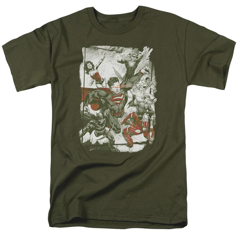 Justice League Of America  Green And Red  T-Shirt S