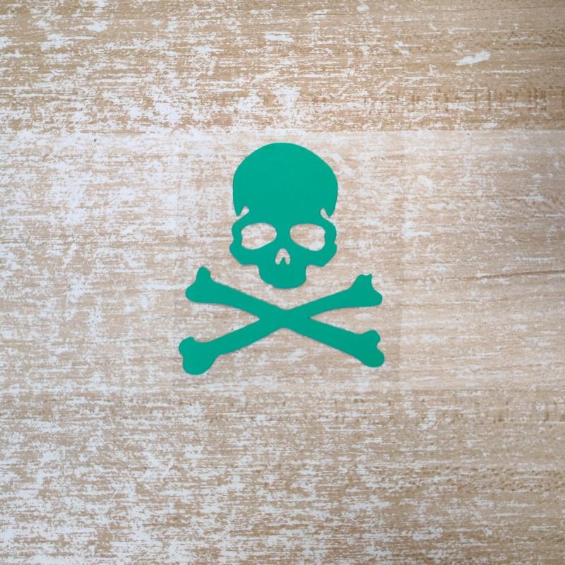 Car Stickers Hazard Warning Skulls Crossbones Reflective Decoration For Rearview Mirrors Windshield Bumper Trunk Motorcycle