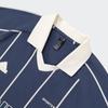 Adidas Striped Short Sleeve Polo Shirt Men Tops Ink-Blue Han-Jade-White JC5745