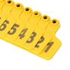 Animal Ear Tag Thick 01 To 100 Number Easy Identification Plastic Livestock Ear Tags for Cattle Goat Pig Yellow with lettered cow ear tag