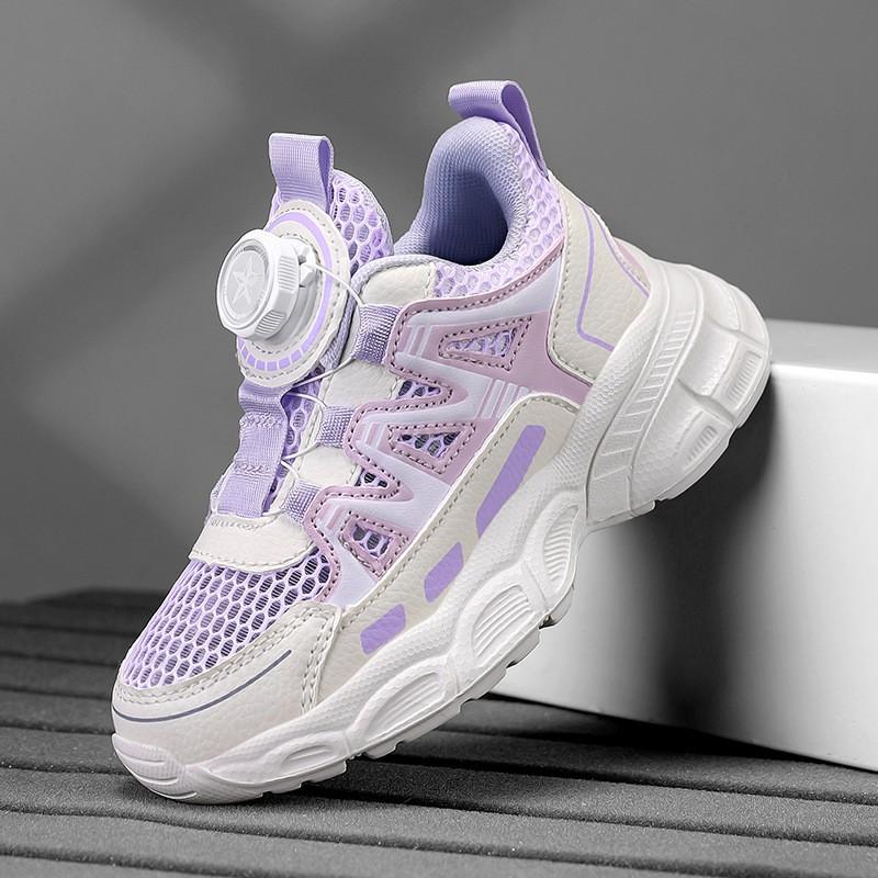 Girls Breathable Mesh Sneakers Kids 4-12 Years Old Lightweight Casual Dad Shoes Fall Winter