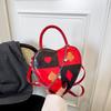 Y2k Ctrast Color Heart Shape Shoulder Bags for Women Cool Hot Girls Chain PU Leather Crossbody Bag Portable Ladies Handbags