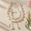 Fashion Imitation Baroque Pearl Neck Chain Bracelet Earrings Pendant Jewelry Set Special-shaped Imitation Pearl Fashion Set