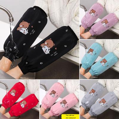 1 Pair of Anti-fouling Sleeve Cover Waterproof Cute Cartoon Pattern Dirty