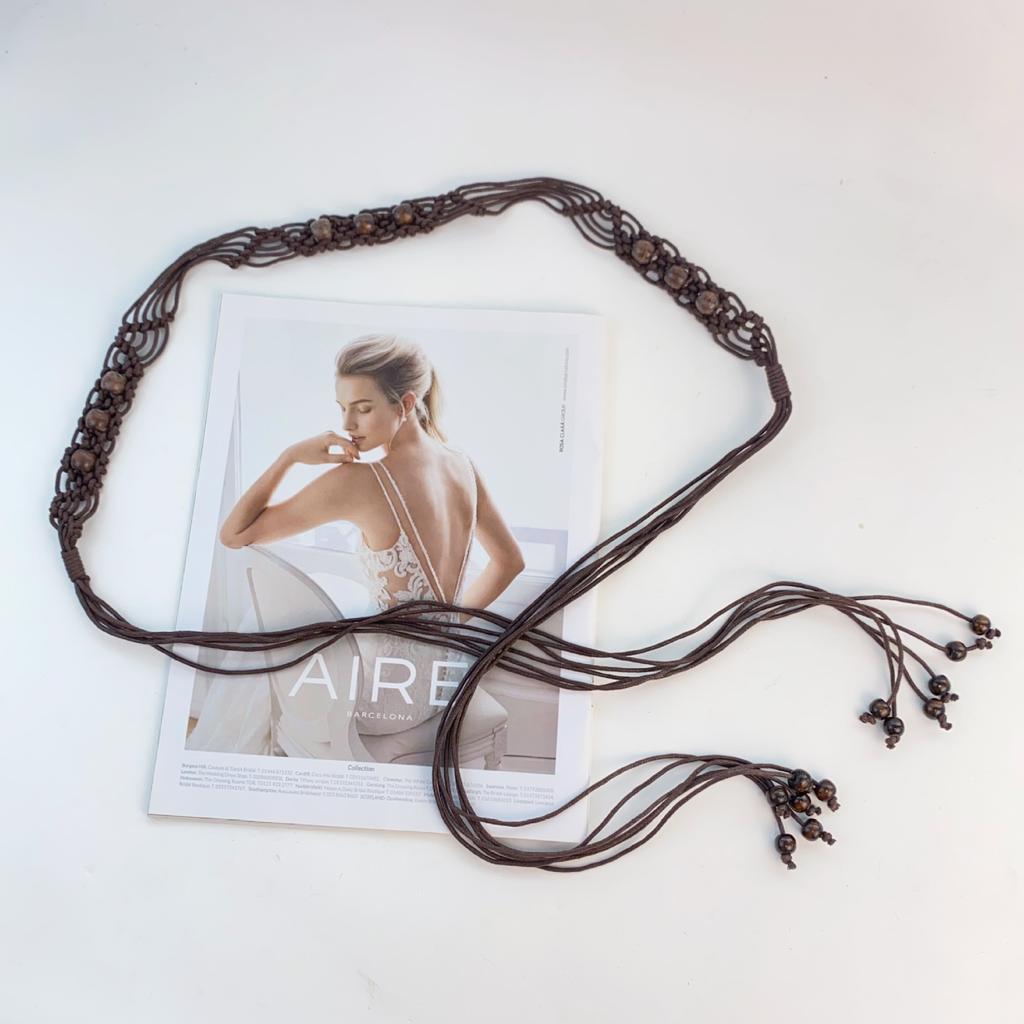 Ethnic Style Woven Women'S Belt With Skirt Retro Fringed Decorative Thin Waist Chain Dress Waist Personalized Accessories