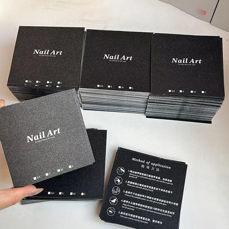 10 Sheets Press-On Nail Packaging Cards False Nail Design Swatch Display Handmade Manicure Sample Show Card For Salon