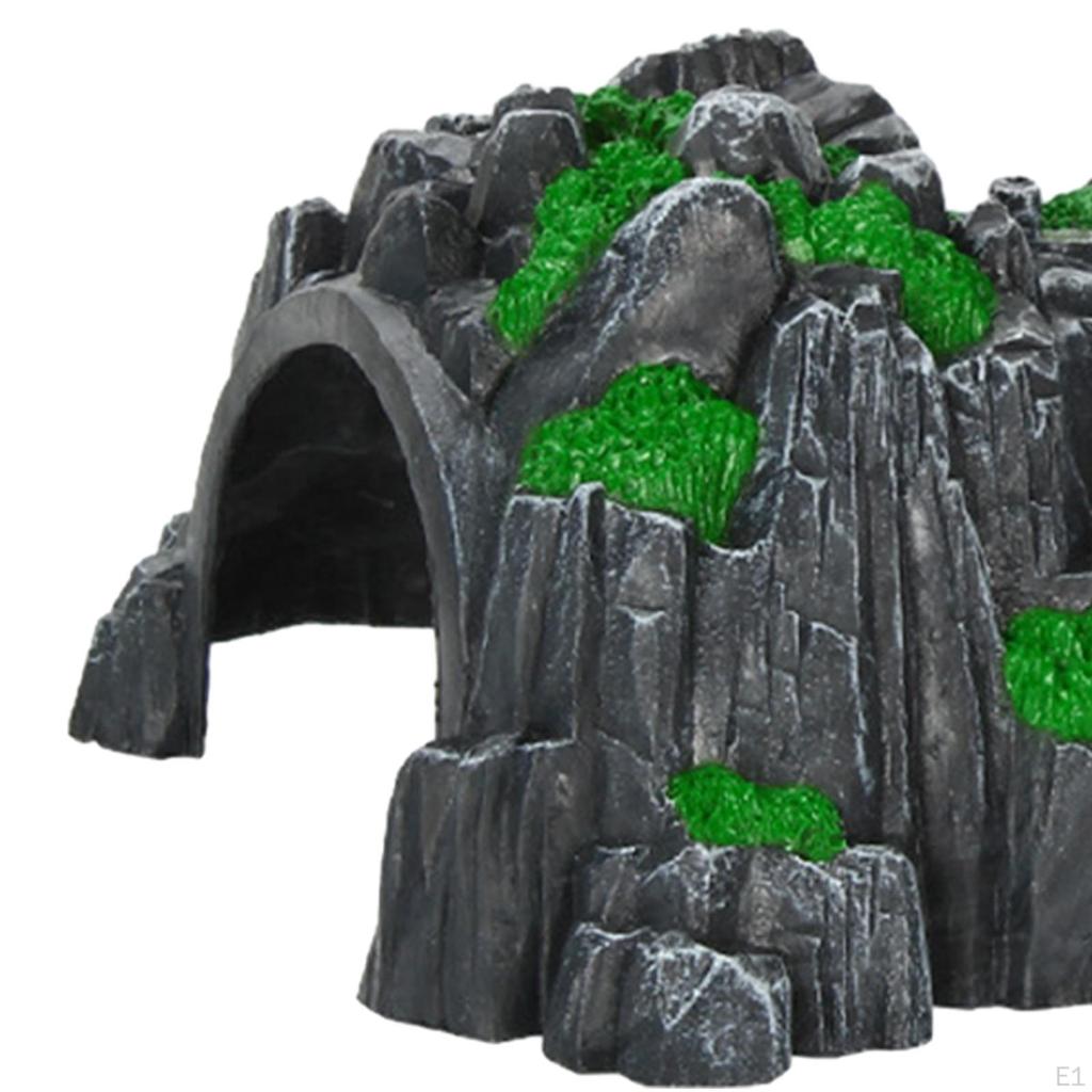 Rockery Train Cave Tunnel Model Straight Wooden Tracks Expansion DIY Track Connectors for