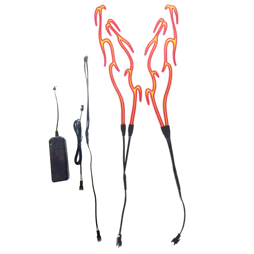 Светодиодная лента Светодиодная лента для шлема Декоративный фарный фонарь Двухцветный Огненный Освещение для велоспорта Для гонок Женщины Мужчины Внедорожное путешествие