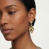 Original 925 Sterling Silver Golden Irregular Rhombus Pendant Stud Earrings For Women OL Style Jewelry Gift