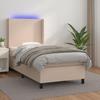 VidaXL Slat Bed Base with Mattress and LED, Upholstered Bed, Single Bed, Adult Bed for Interior Bedroom, 3139240