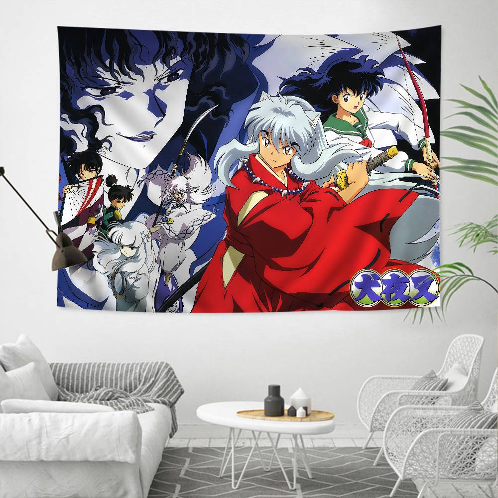 Cartoon Inuyasha Hippie Wall Hanging Tapestries For Living Room Home Dorm Decor Art Home Decor