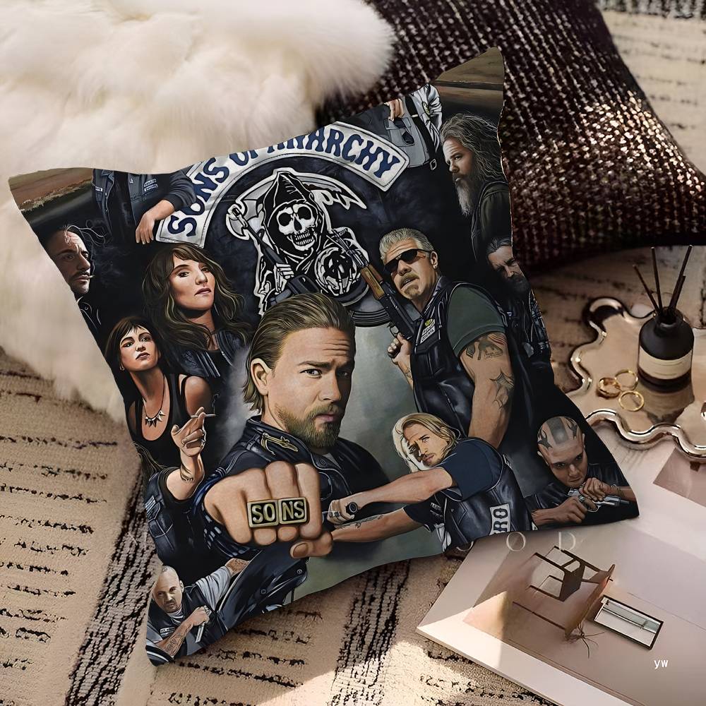 Crime Tv Sons Of Anarchy Pillow Cushion Cover Pillowcase Living Room Sofa Home Decor Customized