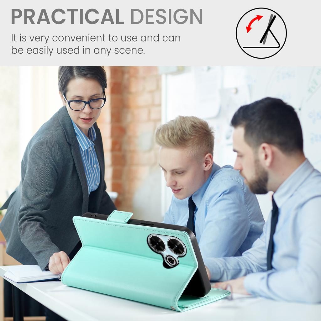 DF-010 For Xiaomi Redmi 13 4G/5G/Note 13R 5G/Poco M6 4G Wallet Case PU Leather Stand Phone Shell