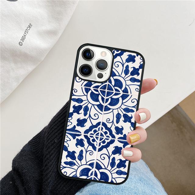 Marokkanisches Fliesenmuster Muschelschale Für iPhone 17 Air 15 16 14 13 12 Pro Max 11 Pro Max Plus Handyhülle Abdeckung