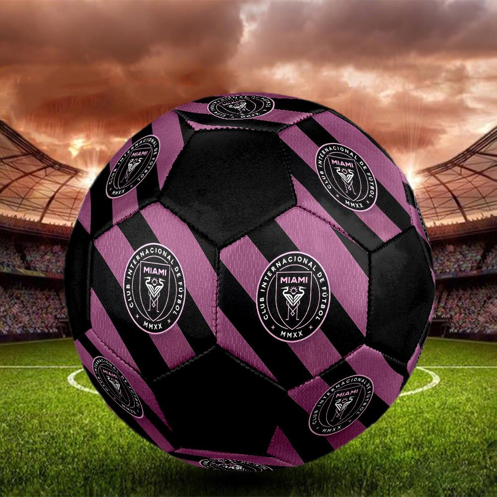 Inter Miami CF Soccer Ball Colorful All Ages Machine Stitched PVC Competition Ready Durable High-Bounce.SIZE5
