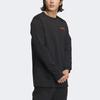 Adidas Letter Logo Print Round Neck Long Sleeve T-Shirt Men Tops Black IT8846