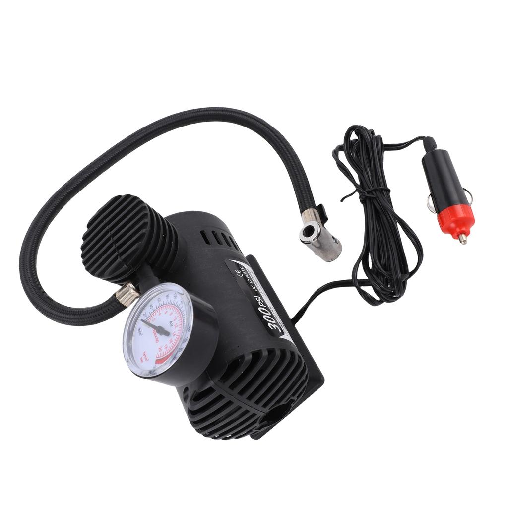 , משאבת ניפוח צמיגים חשמלית ניידת 12V 300 PSI למכוניות, אופנועים, תלת-אופניים, צמיגים חשמליים, כדורגל, כדורסל