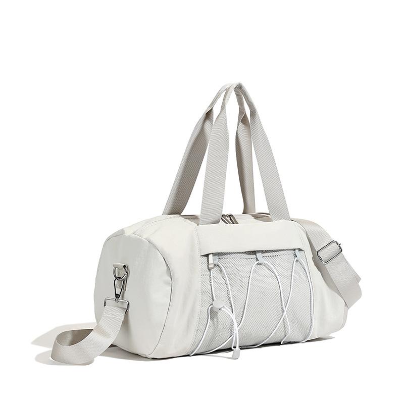 

Men and Women Same Style Fitness Bag Casual Simple Cross Rope Design Handheld Travel Bag Fashionable Sports Training Fitness Bag білий