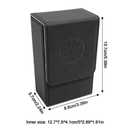 Luganud Card Deck Case, Non-Slip Leather Tarot Card Case | Strong Protective Card Storage Box for Trading Cards