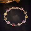 Dopamine Rainbow Color Treasure Bracelet Niche Light Luxury Color Zircon Jewelry Daily Versatile Retro Candy Color Jewelry 2026