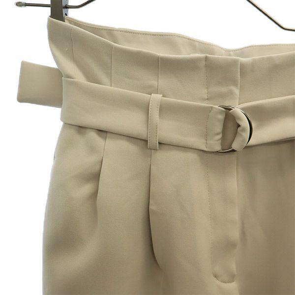 FRAY I.D FWFP165673 High Waist Belt Wide Pants 1 Beige Women Used