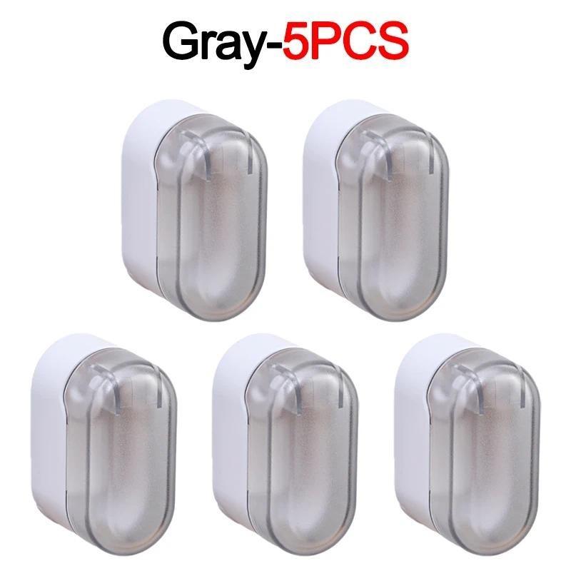 1-5 Pezzi Porta Spazzolino da Denti Senza Polvere Montaggio a Parete Senza Foratura Scaffale di Stoccaggio Risparmio di Spazio Organizzatore per Spazzolino da Denti per Bagno Domestico