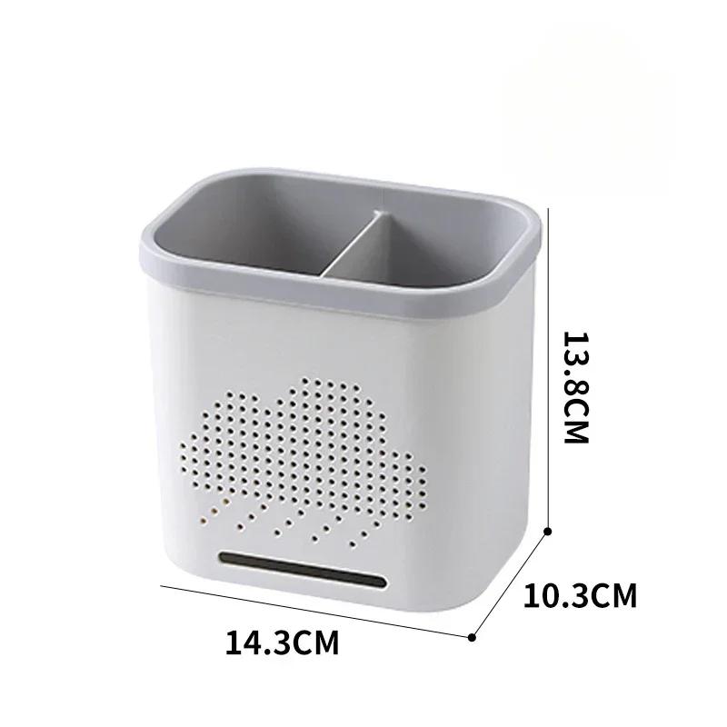 

Кухонный двухслойный слив для палочек для еды Многофункциональный лоток для столовых приборов Полый слив для хранения Держатель для ножей Органайзер для столовых приборов