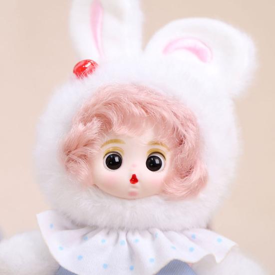 Plush Keychain Pendant Vinyl Face Doll Shape Compact Size Portable Key Chain Bag Decor Key Holder Backpack Ornament