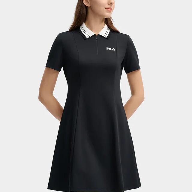 FILA Short Sleeved Dress Women's Jet Black F11W438307FBK