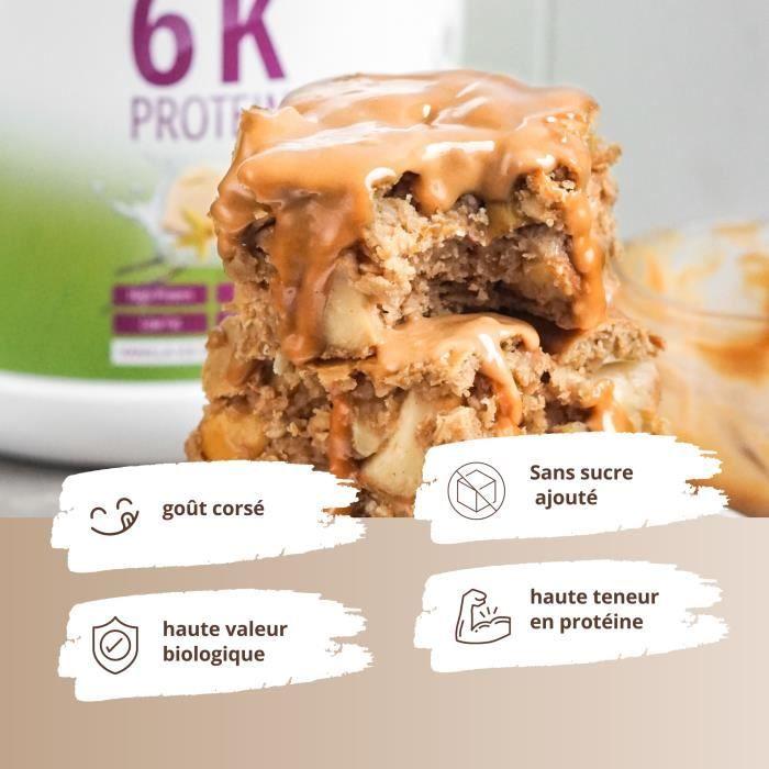 Nutri-plus shape &amp; shake 6k protein - poudre de protéines végétaliennes - caramel salé - proteines - 1000g