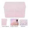 Cotton Pads Container, Nail Polish Glitter Powder   Storage Box, Waterproof Plastic, for UV Gel, Rhinestones, Pink Color