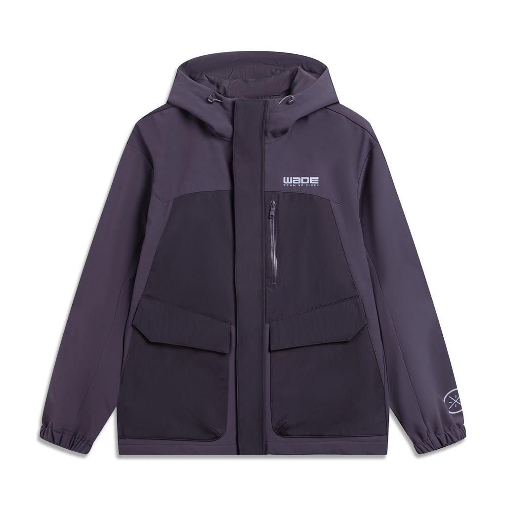 Li Ning Wade Series Hooded Zipper Casual Letter Loose Windbreaker Men Outerwear AFDV871-4