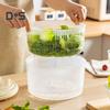 Hocheffizienter Salatschleuder-Gemüse-Dörrautomat mit Griff, BPA-frei, einfach zu verwendende manuelle Gemüsesalatschleuder, Abtropfkorb