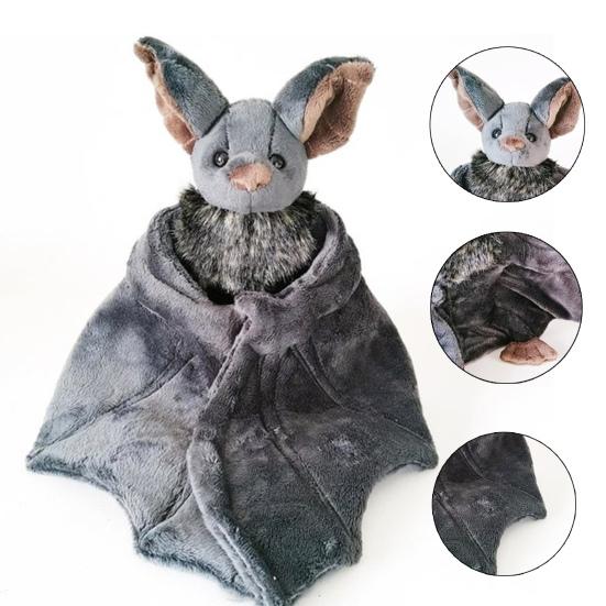 Plush Bat Soft Vivid Mini Bat Stuffed Animal Boys Girls Doll Halloween Decor for Kids