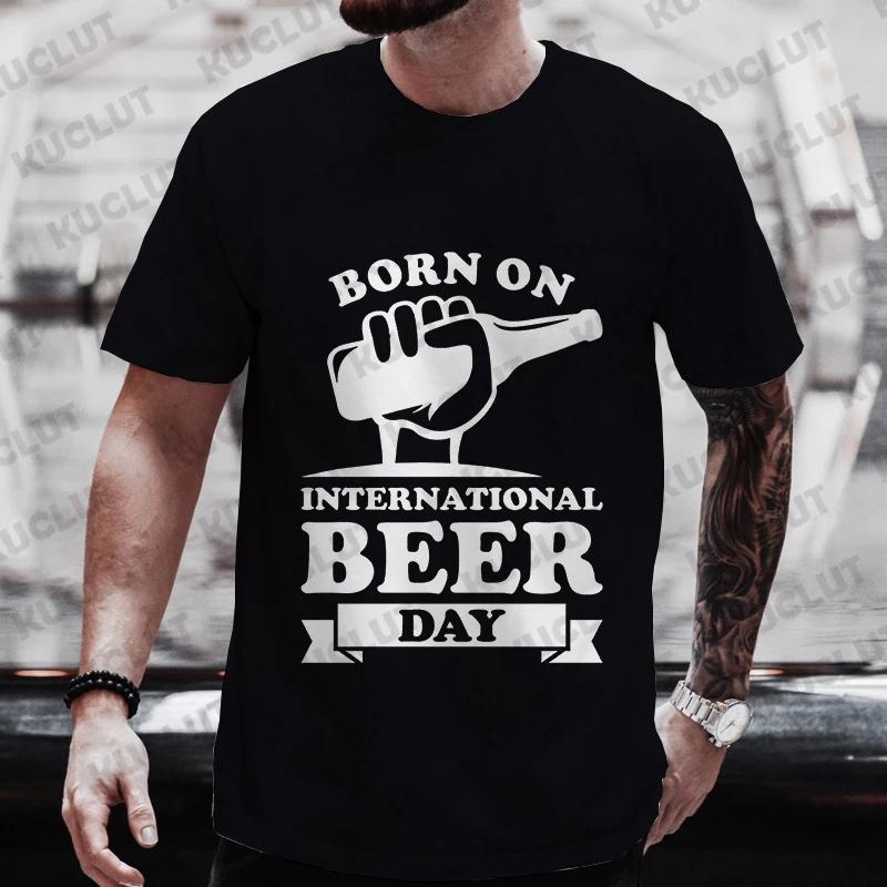 Men's T-shirts Beer DAY Graphic T Shirts Friends Bachelor Party Tops Drinking Team Tees Matching Outfit Streetwear Y2k Clothes