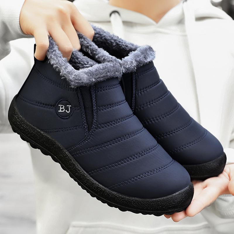 Warme Winter-Schneestiefel: Verdickte Samt-Freizeit-Baumwoll-Gehschuhe für Paare