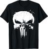 Marvel Punisher Weißer Farbspritzer Totenkopf Grafik T-Shirt