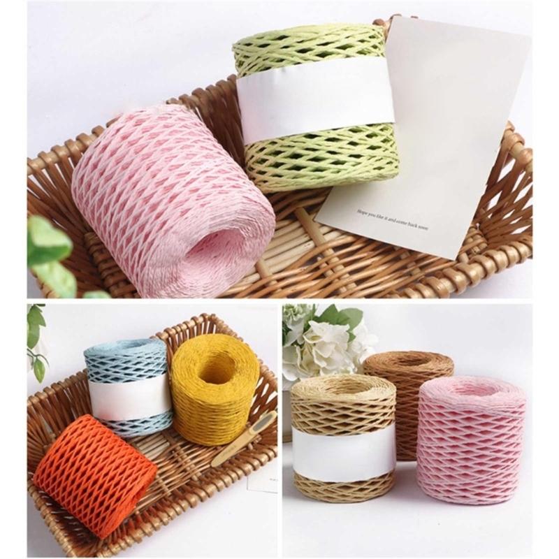Raffia Yarn Buckwheats Crochet Hat Yarn Beach Bag Yarn, Raffia Crochet Yarn, Crochet Straw Knit Yarn, Knitting Materials
