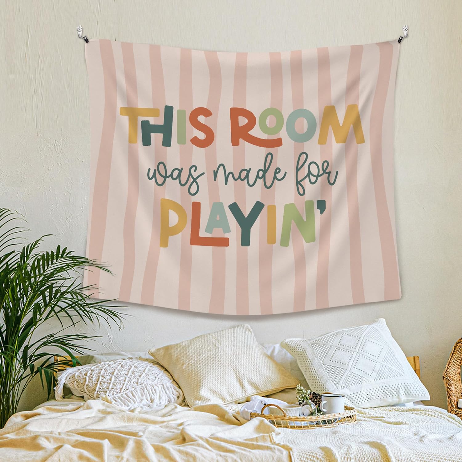 Textilien Unisex Kids Playroom Classroom Tapestry, This Room Was Made For Playin Wall Tapestry Hanging For Play Room, Kids Tapestries Decor Art