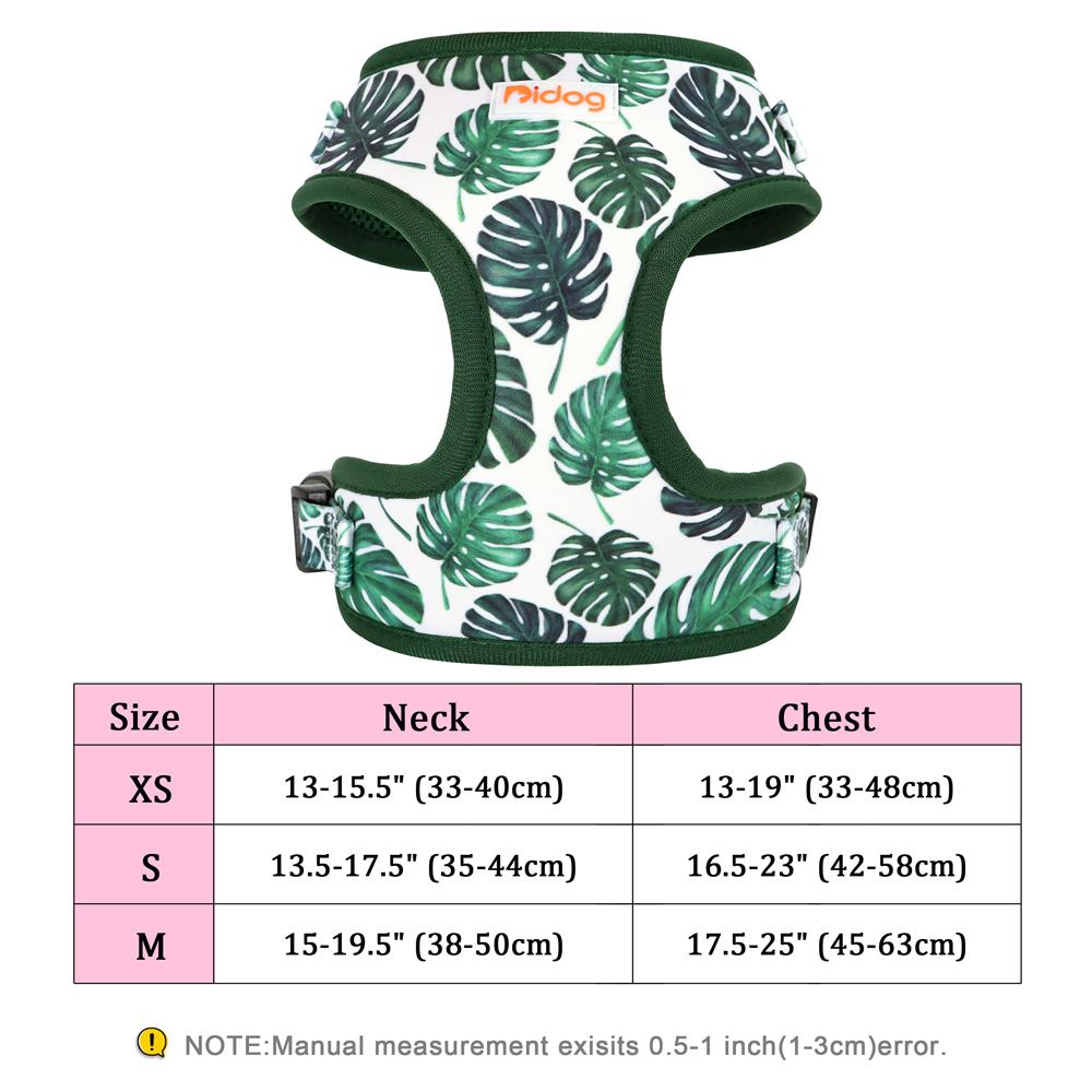 Fashion Printed Nylon Dog Harness Reflective French Bulldog Pug Harness Dog Vest For Small Medium Dogs Cats Walking Training