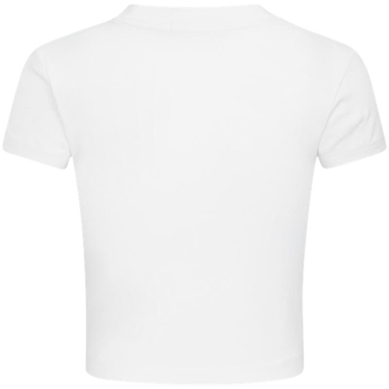 Calvin Klein SS23 Letter Print Crew Neck T-Shirt Women Tops White J221172-YAF