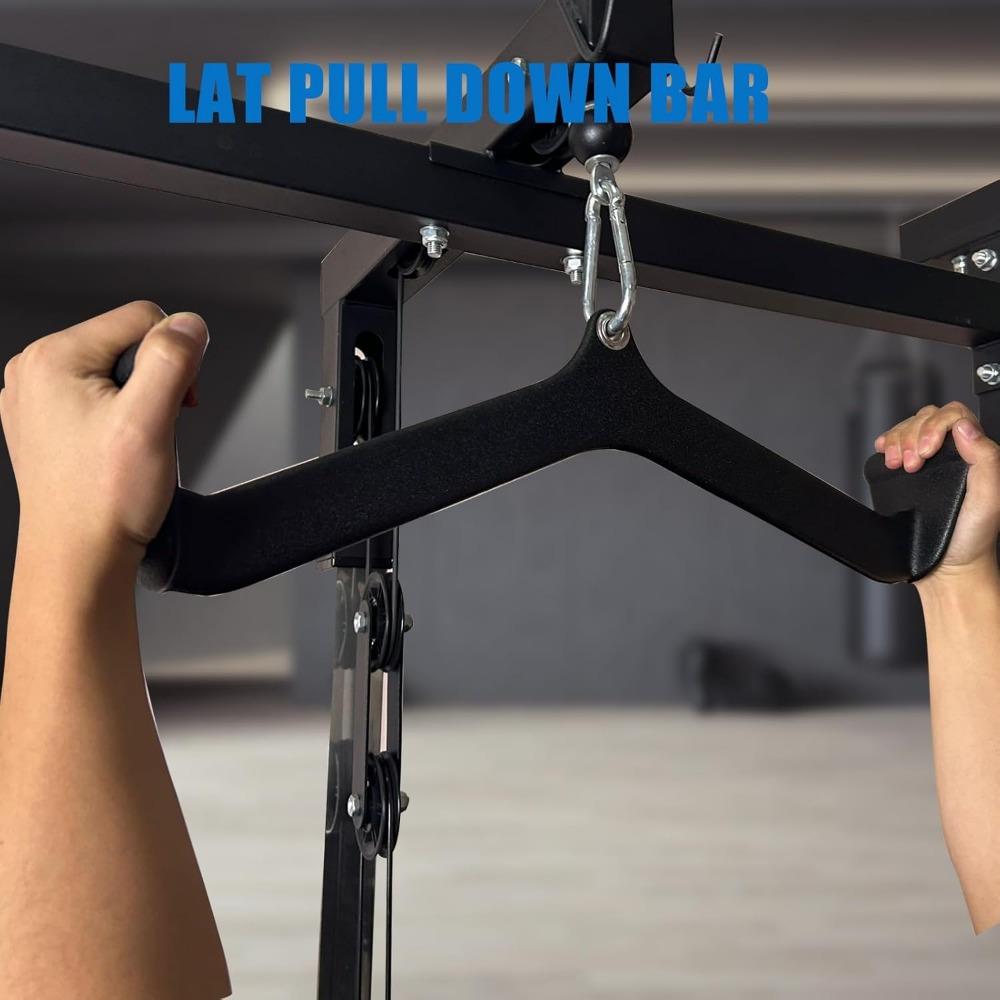 Accesorios para Polea Alta LAT, Accesorio para Máquina de Cable con Barra LAT, Barra en T, Barra en V, Barras para Jalón LAT, Asa para Entrenamiento de Fuerza de Espalda y Tríceps