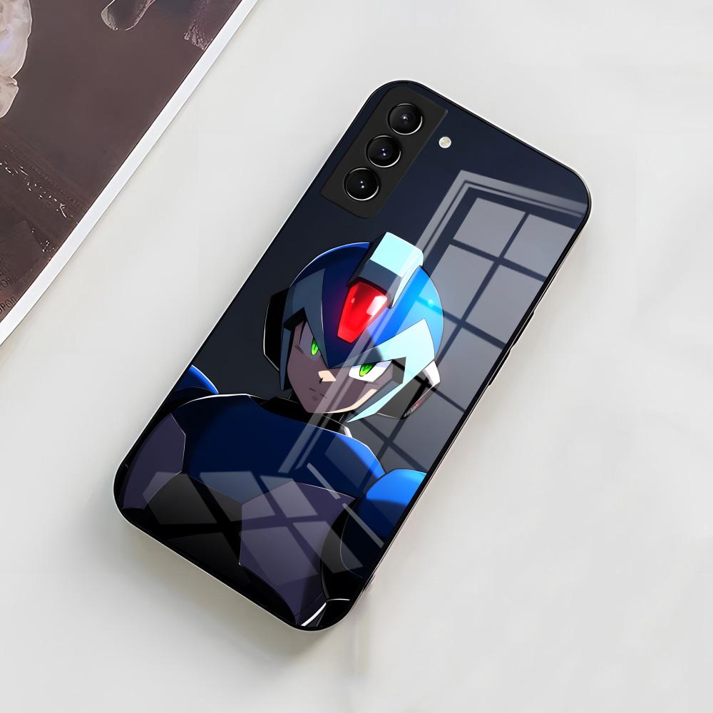 

R-Rockman M-Megaman Cool Phone Case For Samsung A56 A36 A26 A16 A15 A25 A35 A55 A14 A34 A24 A54 Glass Case Samsung A22 5G