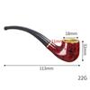 New Imitation Wood Pipe Men's Classic Resin Pipe Old-Fashioned Dry Pipe Portable Copper Pot Bent Cigarette Pipe