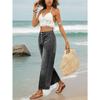 Fashion New Women's Jeans, Button-up Elastic Loose Denim Nine-point Pants